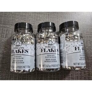 Folk Art Terrazzo Flakes Color Chips‎ Brown Black White Multi 2.47oz x2